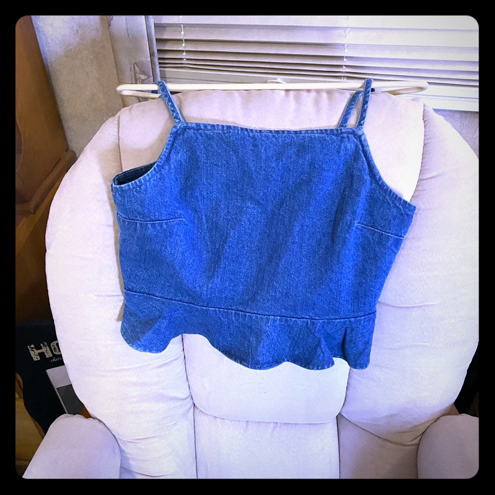 American Eagle NWOT denim crop top!